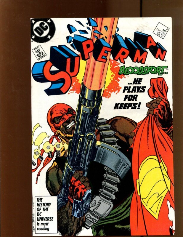 Superman #4 (DC Comics, 1987), raw comic book in 8.5 condition — front cover