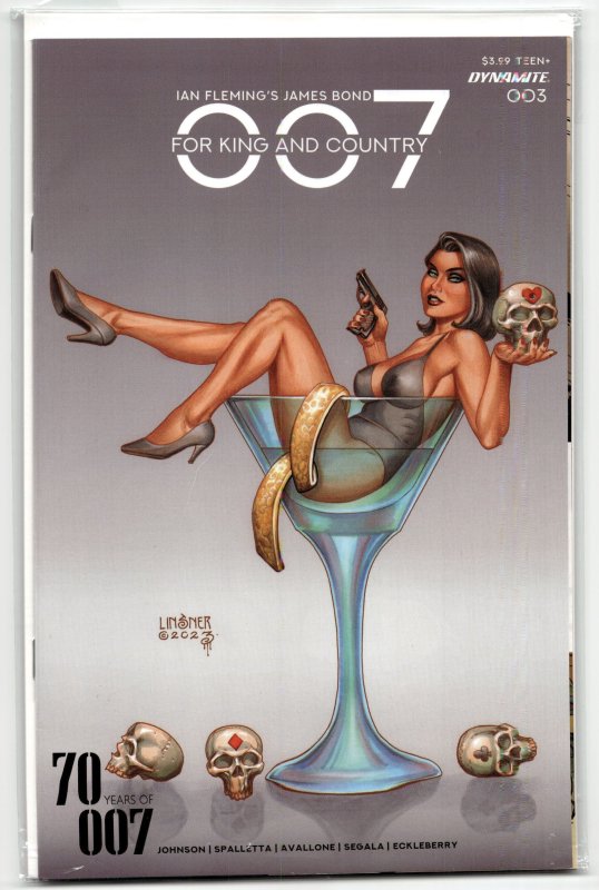 James Bond: 007, for King and Country #3 (Dynamite Entertainment, 2023), raw, ungraded comic book — front cover