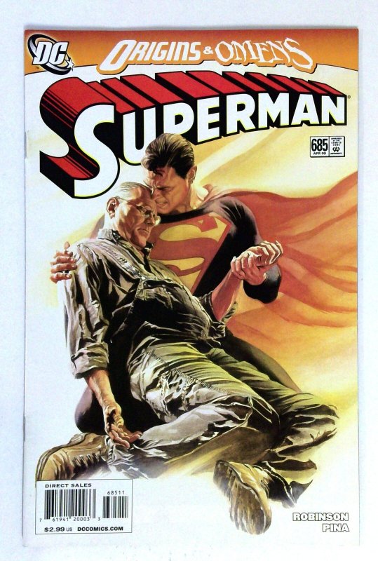 Superman #685 (DC Comics, 2009), raw comic book in NM- condition — front cover