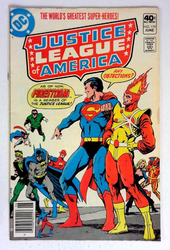 Justice League of America #179 (DC Comics, 1980), raw comic book in VF condition — front cover