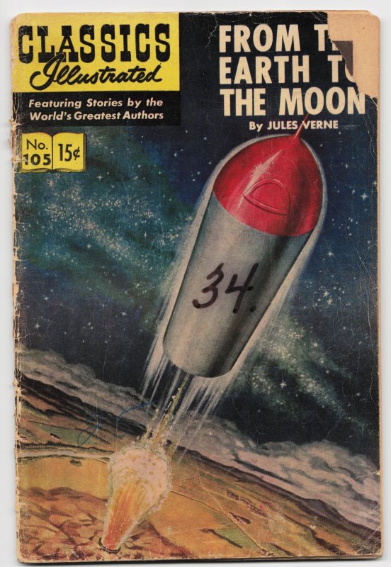 Classics Illustrated #105 (Gilberton, 1953), raw, ungraded comic book — front cover