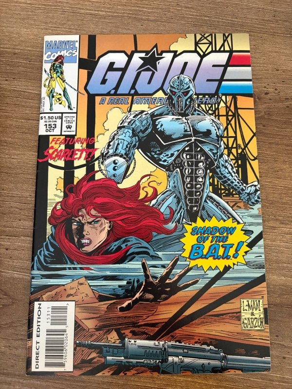 G.I. Joe #153 (Marvel Comics), raw comic book in NM condition — front cover