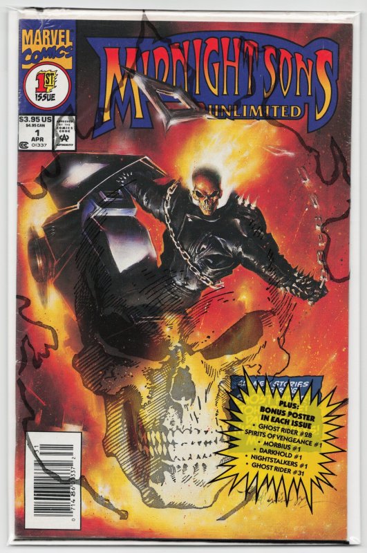 Midnight Sons Unlimited #1 (Marvel Comics, 1993), raw, ungraded comic book — front cover