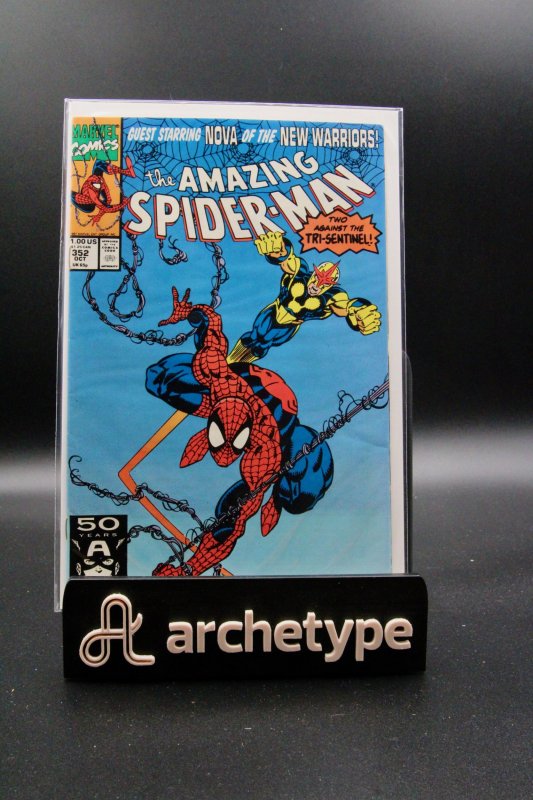 The Amazing Spider-Man #352 (Marvel Comics, 1991), raw, ungraded comic book — front cover