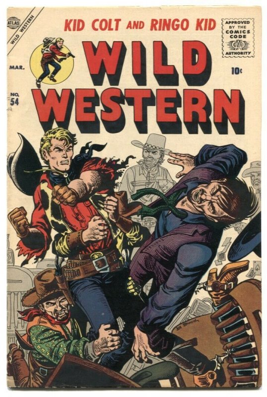 Wild Western #54 (Atlas Comics, 1957), raw comic book in FN condition — front cover