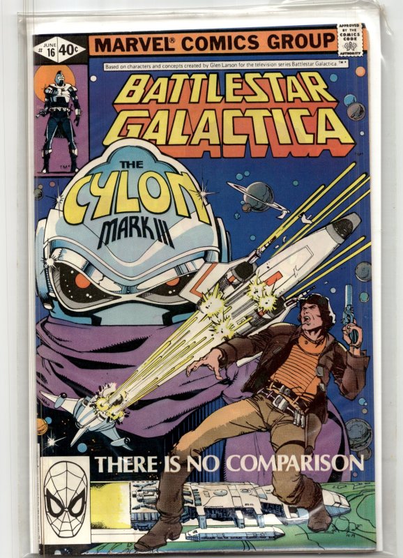 Battlestar Galactica #16 (Marvel Comics, 1980), raw, ungraded comic book — front cover