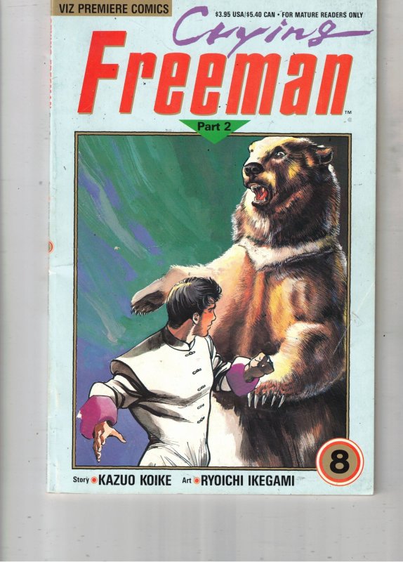 Crying Freeman Part 2 #8 (1990), raw comic book in NM- condition — front cover