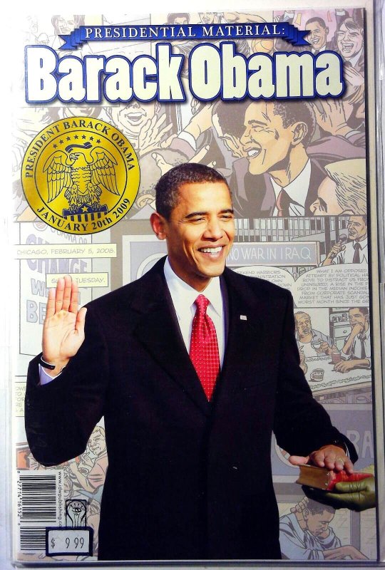 Presidential Material: Barack Obama #0 (IDW Publishing, 2008), raw, ungraded comic book — front cover