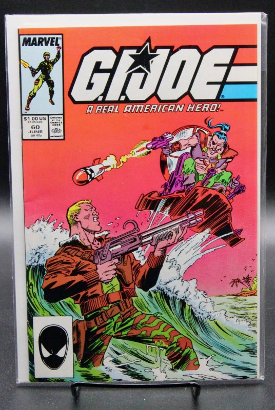 G.I. Joe, a Real American Hero #60 (Marvel Comics, 1987), raw, ungraded comic book — front cover
