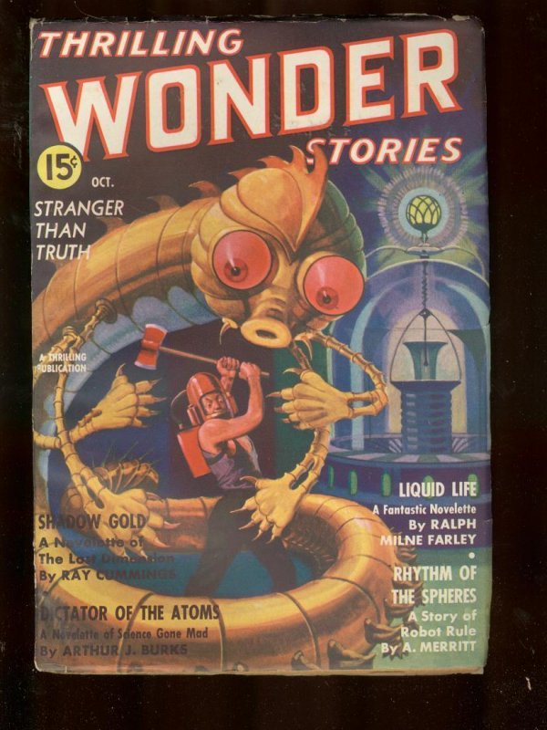 Thrilling Wonder Stories--October 1936--Pulp Magazine--Thrilling--VF (1936), raw comic book in VF condition — front cover