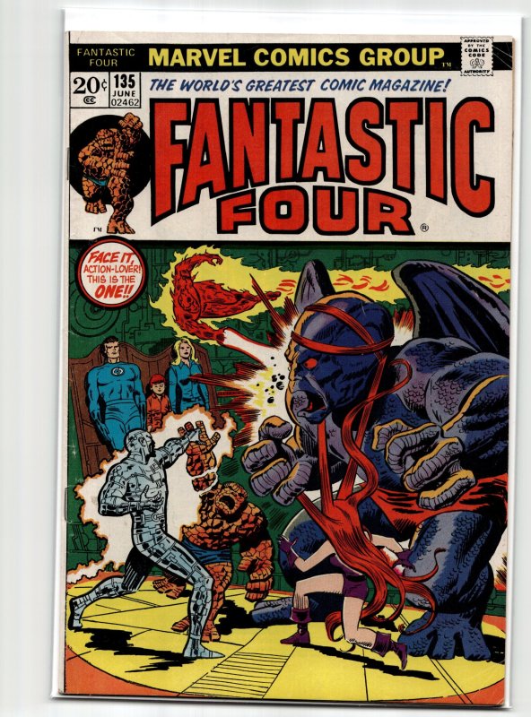 Fantastic Four #135 (Marvel Comics, 1973), raw, ungraded comic book — front cover
