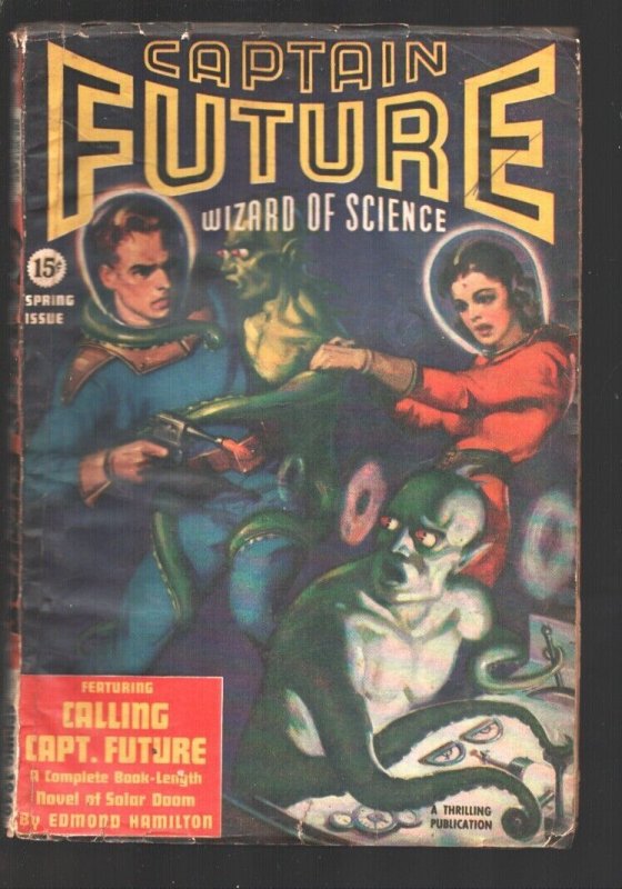 Captain Future #2 (1940), raw, ungraded comic book — front cover