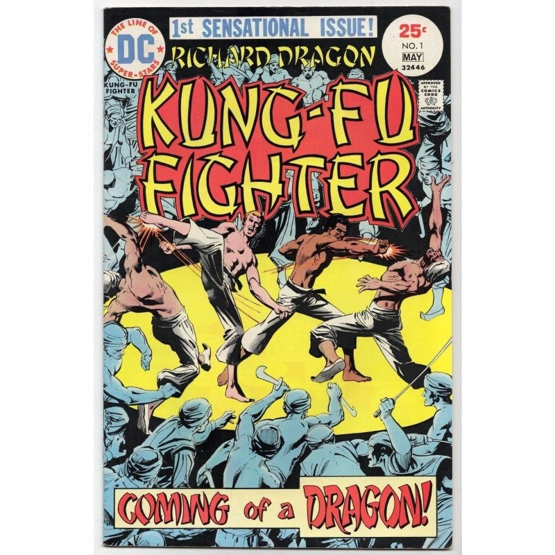 Kung Fu Fighter #1 (DC Comics, 1975), raw comic book in VF 8.0 condition — front cover