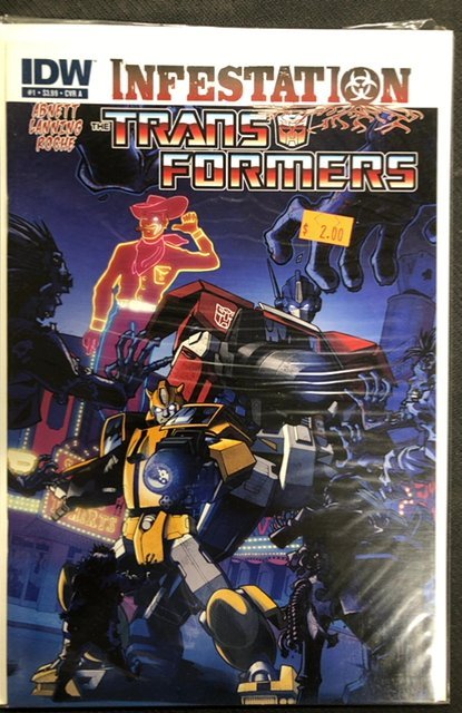 The Transformers: Infestation #1 (2011), raw, ungraded comic book — front cover