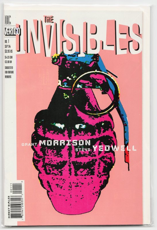 The Invisibles #1 (DC Comics, 1994), raw, ungraded comic book — front cover