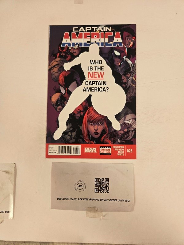 Captain America #25 (Marvel Comics, 2014), raw comic book in NM condition — front cover