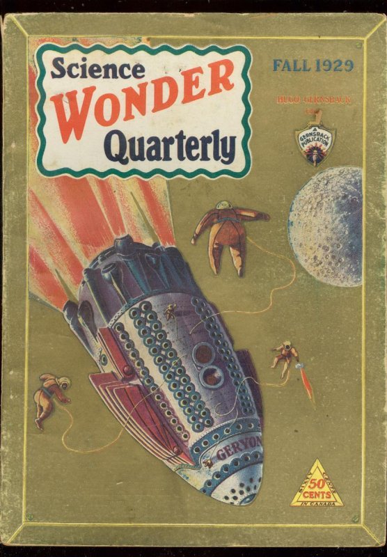 Pulp: Science Wonder Quarterly #1, raw comic book in VG condition — front cover