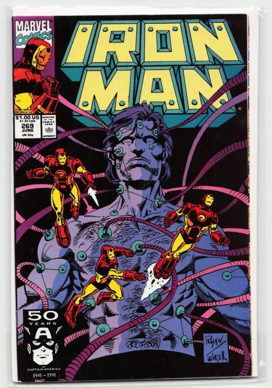 Iron Man #269 (Marvel Comics, 1991), raw, ungraded comic book — front cover