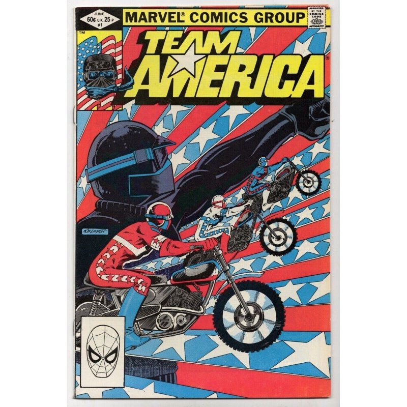 Team America #1 (Marvel Comics, 1982), raw comic book in VF 8.0 condition — front cover