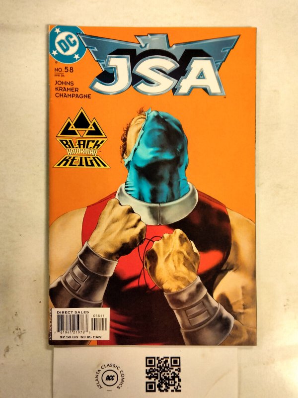 JSA #58 (DC Comics), raw comic book in NM condition — front cover
