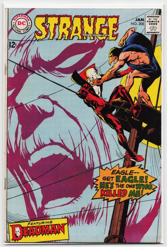 Strange Adventures #208 (DC Comics, 1968), raw, ungraded comic book — front cover