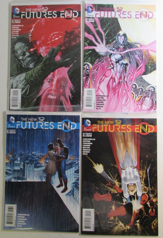 2014 Futures End Lot of 4 #15, 16, 17, 19 DC Comics New 52 1st Print Comic Books (DC Comics, 2014), raw, ungraded comic book — front cover