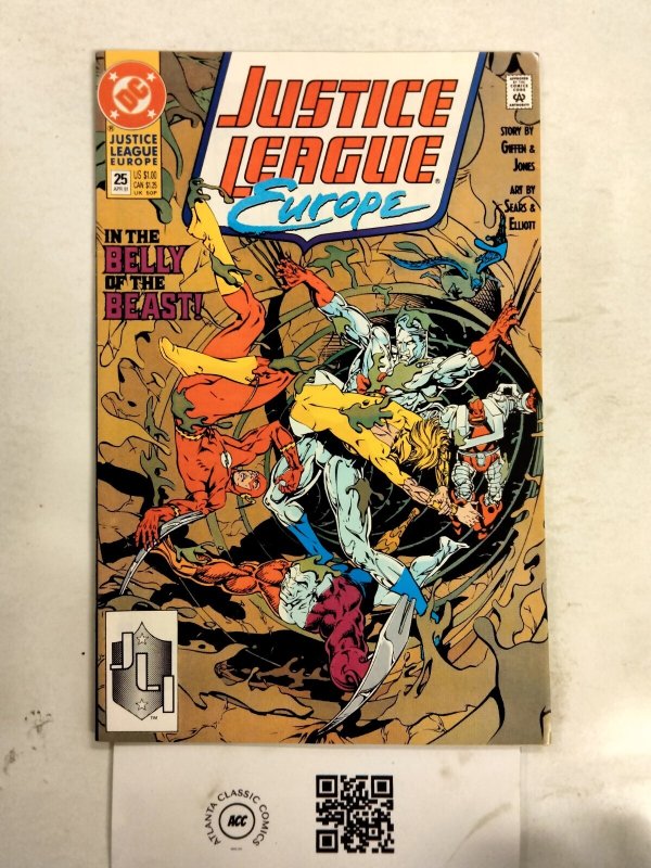 Justice League Europe #25 (DC Comics), raw comic book in NM condition — front cover