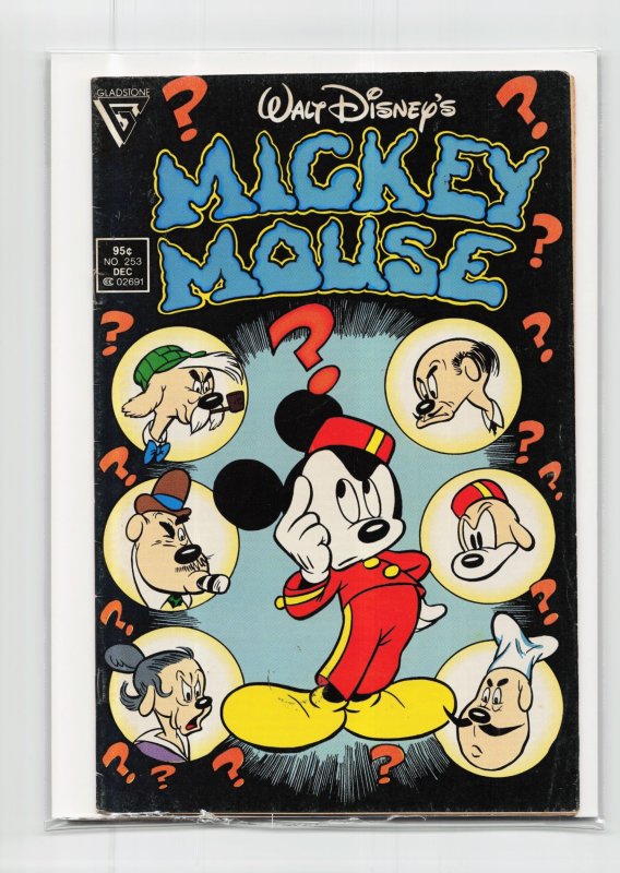 Mickey Mouse #253 (Disney Comics, 1989), raw, ungraded comic book — front cover
