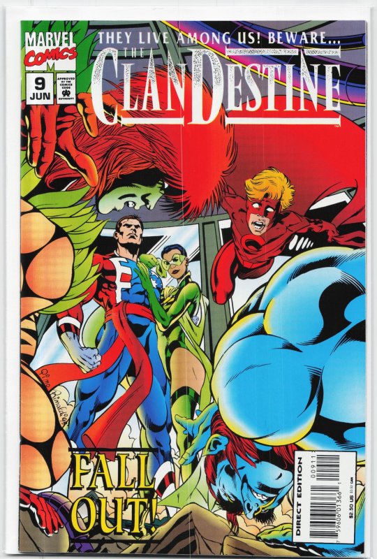 ClanDestine #9 (Marvel Comics, 1995), raw, ungraded comic book — front cover