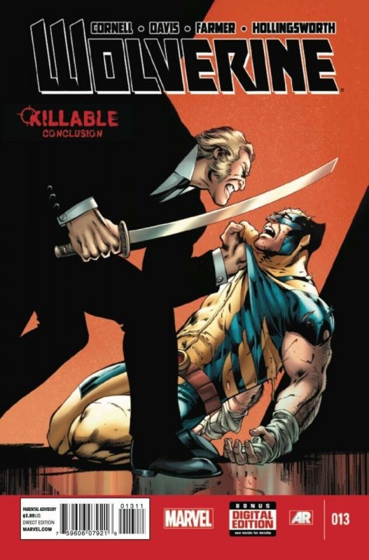 Wolverine #13 (Marvel Comics, 2013), raw comic book in VF/NM 9.0 condition — front cover