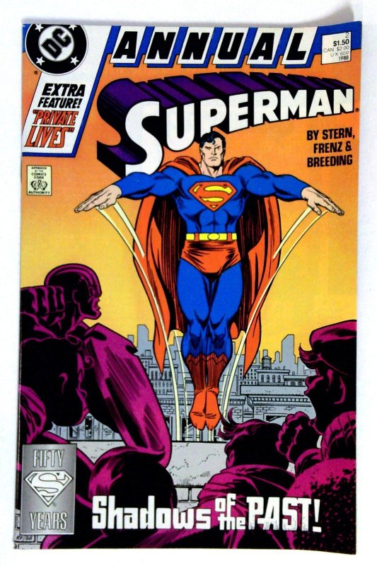 Superman Annual #2 (DC Comics, 1988), raw comic book in VF/NM condition — front cover