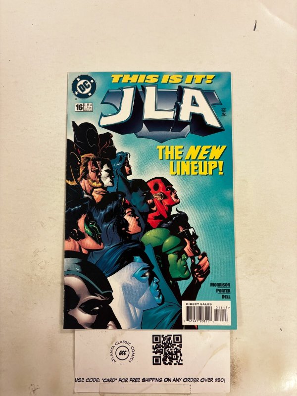 JLA #16 (DC Comics), raw comic book in NM condition — front cover