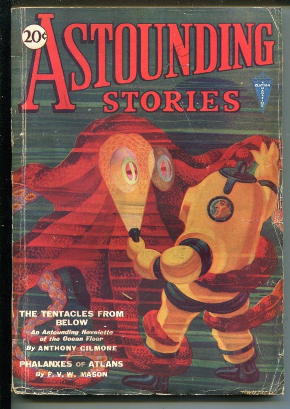 Pulp: Astounding Stories 02/1931-Clayton-Underwater Horror-Hw WESSO-vg, raw, ungraded comic book — front cover