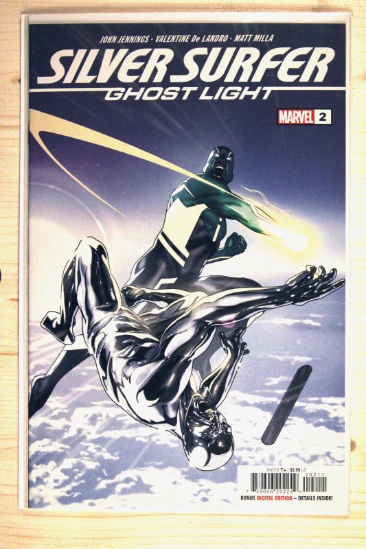 Silver Surfer: Ghost Light #2 (Marvel Comics, 2023), raw comic book in NM+ 9.6 condition — front cover