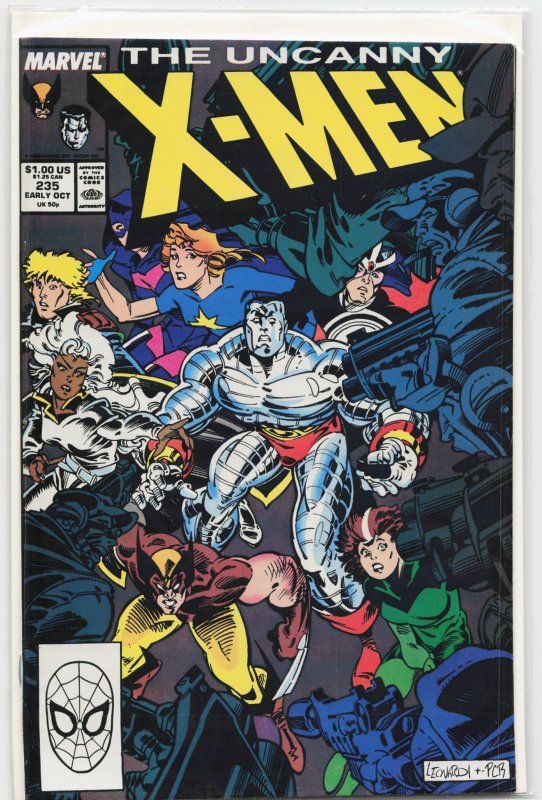 The Uncanny X-Men #235 (Marvel Comics, 1988), raw, ungraded comic book — front cover