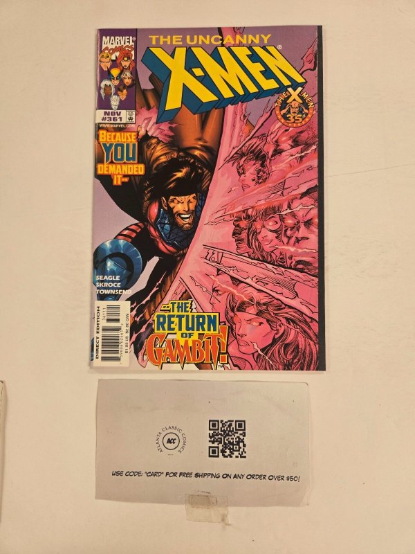 Uncanny X-Men #361 (Marvel Comics, 1998), raw comic book in NM condition — front cover