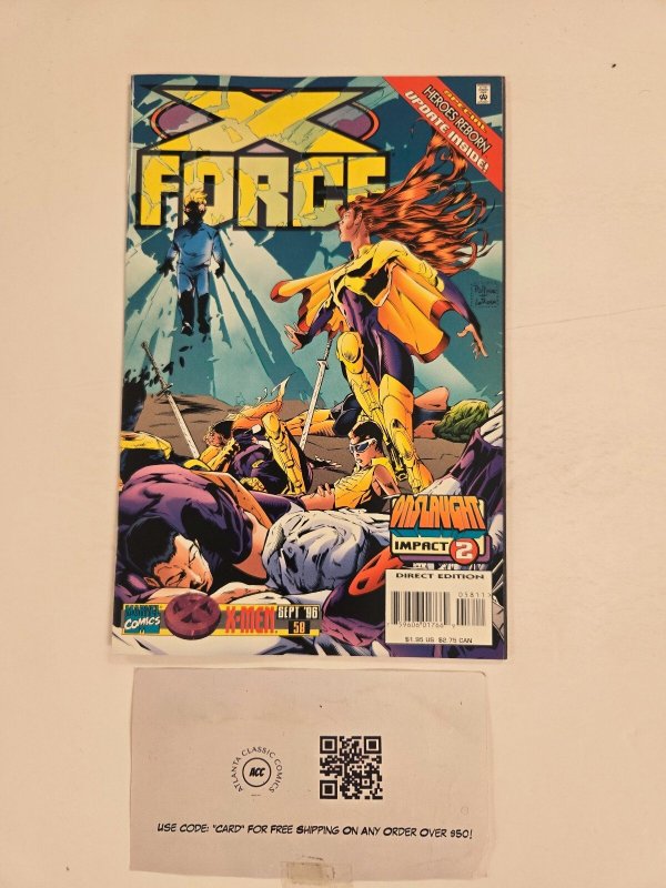 X-Force #58 (Marvel Comics), raw comic book in NM condition — front cover