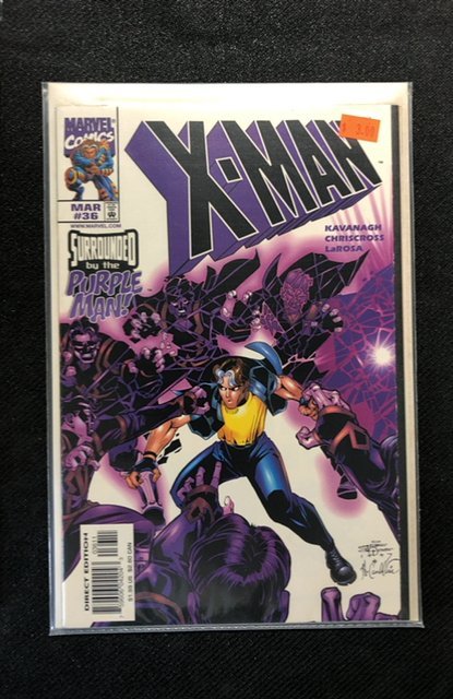 X-Man #36 (Marvel Comics, 1998), raw, ungraded comic book — front cover