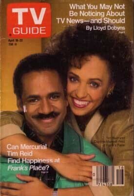 Mag: TV Guide 4/16/88-Tim Ried-Daphne Ried-Frank's Place TV VF, raw comic book in VF condition — front cover