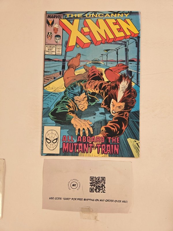 Uncanny X-Men #237 (Marvel Comics), raw comic book in VF condition — front cover