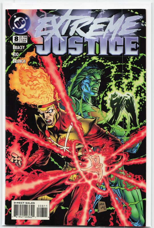 Extreme Justice #8 (1995), raw, ungraded comic book — front cover