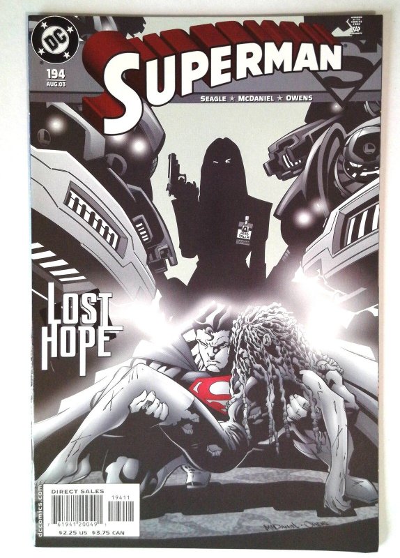 Superman #194 (DC Comics, 2003), raw comic book in NM- condition — front cover