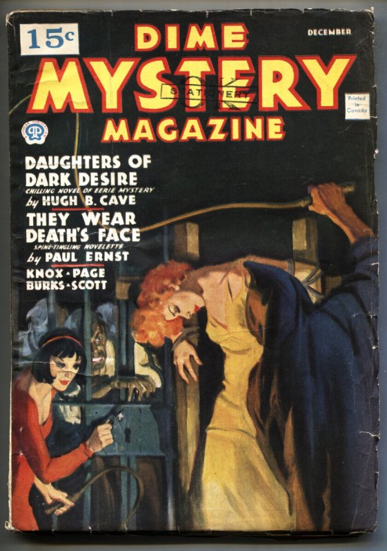 Dime Mystery Pulp 12/1935- Baumhofer Cover- Canadian Edition FN (Popular Publications, 1935), raw comic book in FN condition — front cover