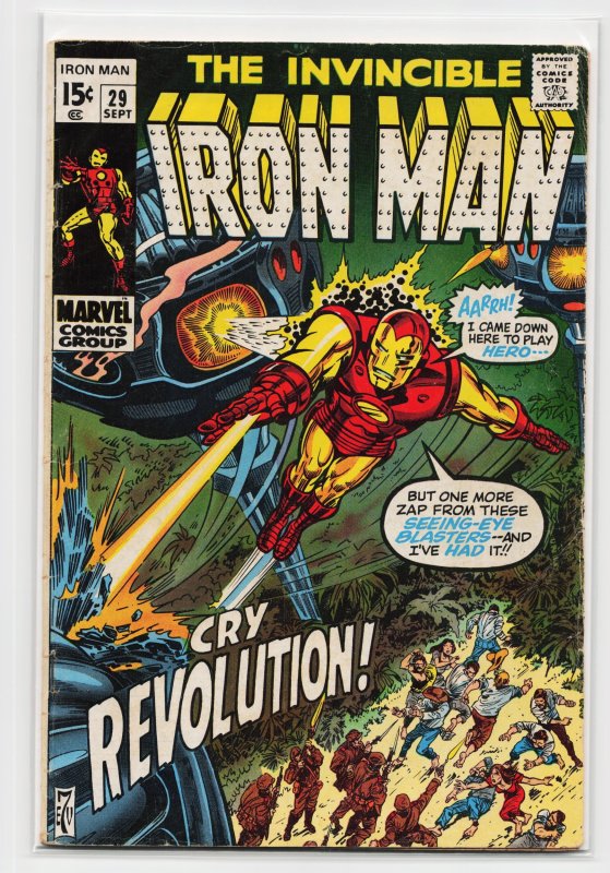 Iron Man #29 (Marvel Comics, 1970), raw, ungraded comic book — front cover