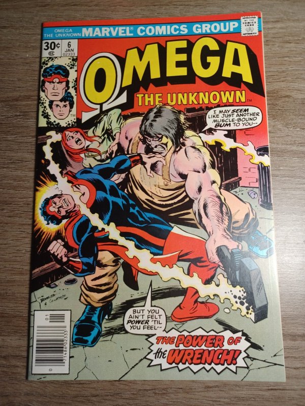 Omega the Unknown #6 (Marvel Comics), raw comic book in NM- condition — front cover