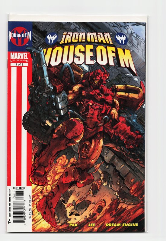Iron Man: House of M #1 (Marvel Comics, 2005), raw, ungraded comic book — front cover