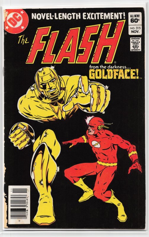 The Flash #315 (DC Comics, 1982), raw, ungraded comic book — front cover
