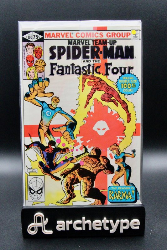 Marvel Team-Up #100 (Marvel Comics, 1980), raw, ungraded comic book — front cover