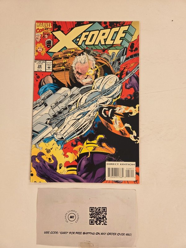 X-Force #28 (Marvel Comics, 1993), raw comic book in NM condition — front cover
