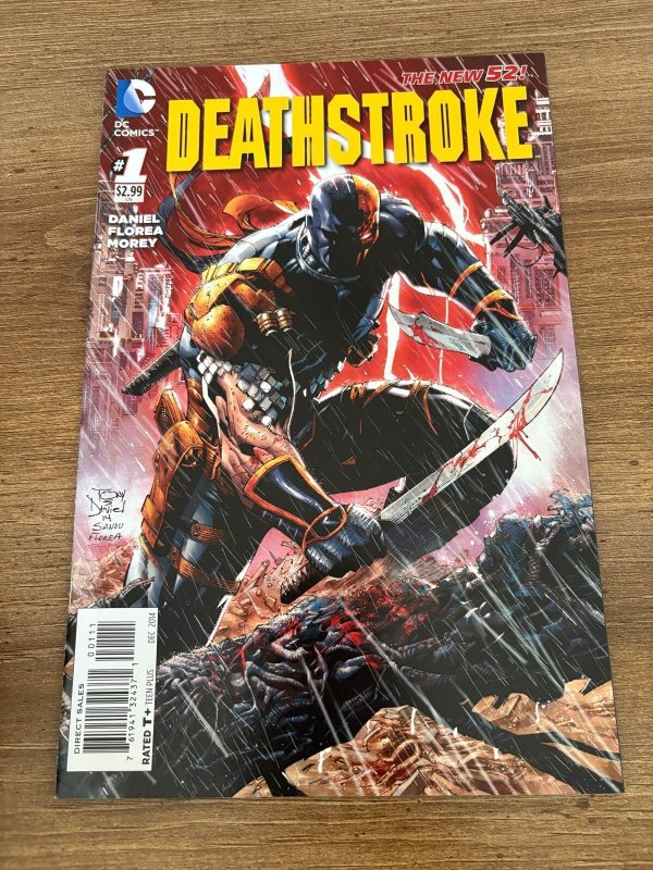 Deathstroke #1 (DC Comics, 2011), raw comic book in NM condition — front cover
